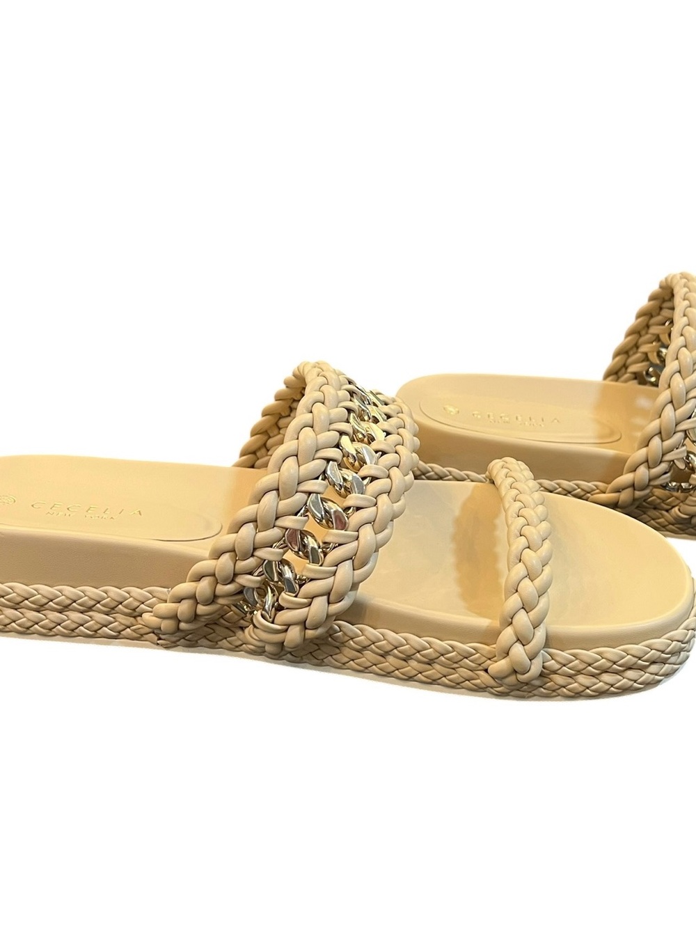 NWOT Cecelia New York "Penny" woven sandals